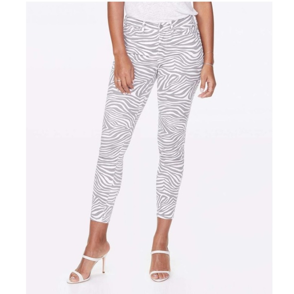 NYDJ Kenya Zebra Crop Skinny Jeans Women’s Size 4 (Size Note(